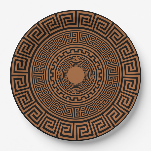 Greek Key Matrix Party Plate (Pack of 8)