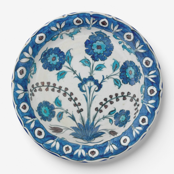 Iznik Floral Paper Party Plate