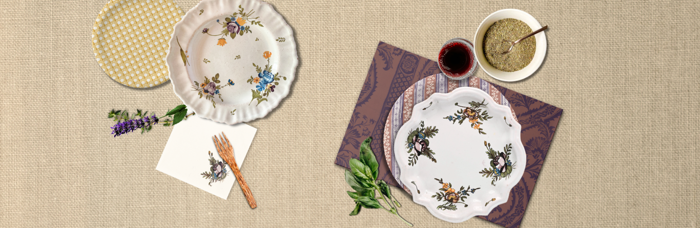 La Table Provinciale — a long Provençal table set for an outdoor gathering at golden hour
