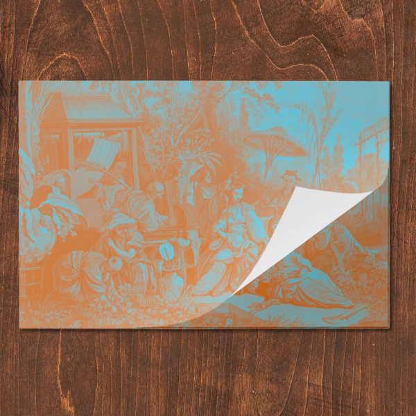 La Chinoiserie Orange Paper Placemat
