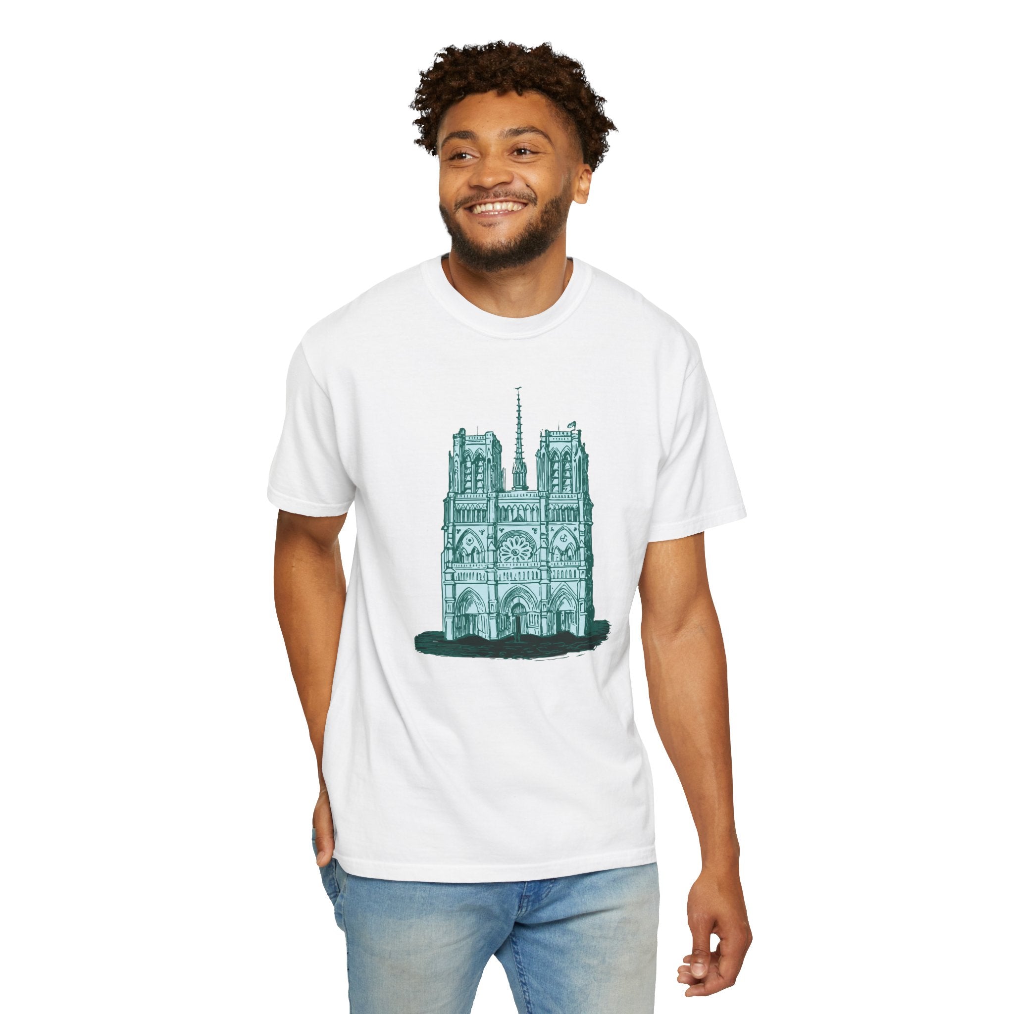 Notre Dame Green Unisex Garment-Dyed T-shirt