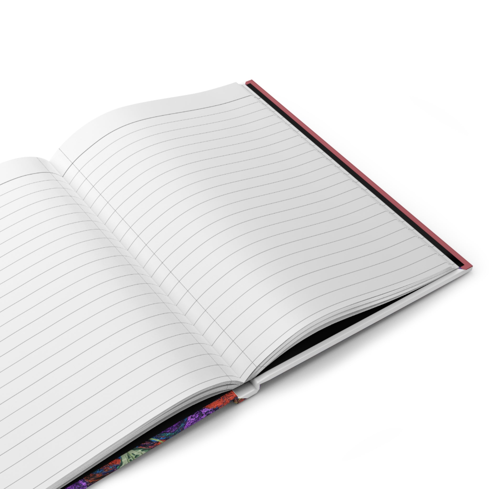 Les Fleurs Aubergine Hardcover Journal — Aubergine Tropical Leaves Notebook
