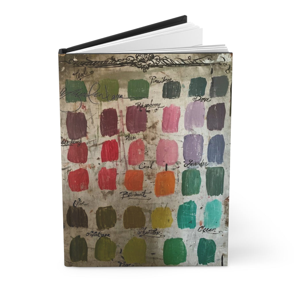 Artist Paint Swatch Hardcover Journal — Matte Color Palette Notebook