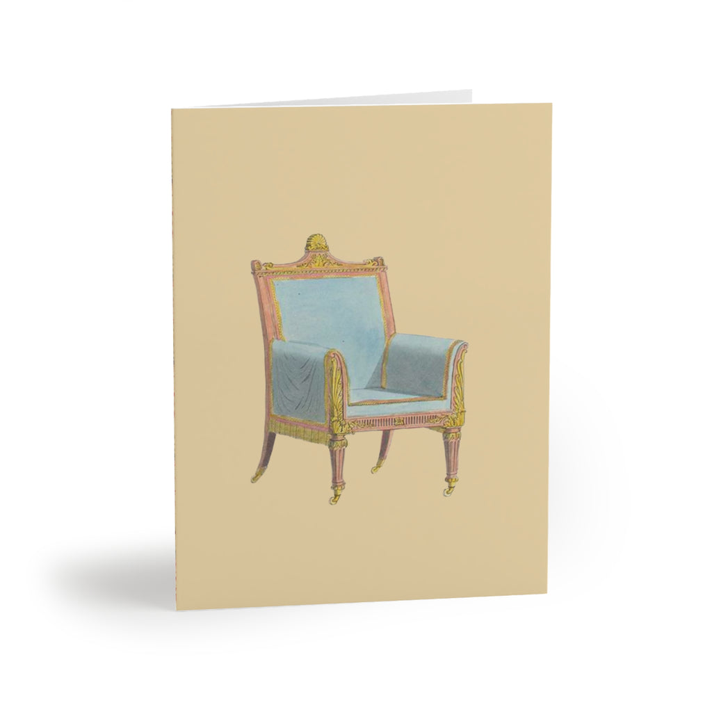 Fête du Thé Armchair Greeting Cards — Pack of 8/16/24 Blank Note Cards