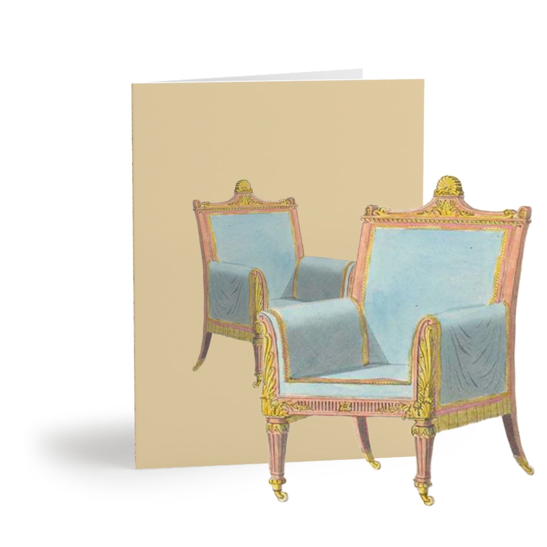 Chaise Greeting Card VIntage Voyagers France