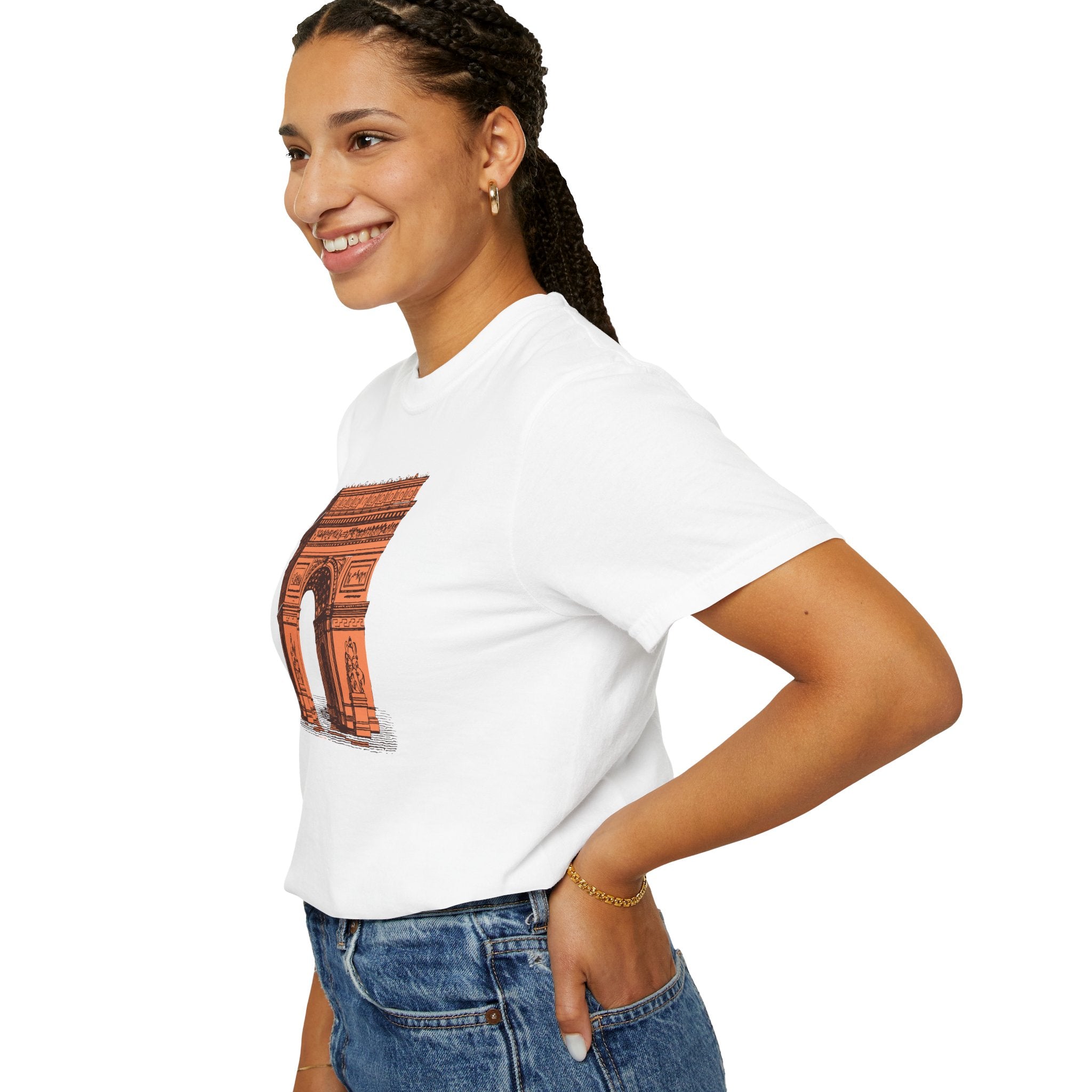 Copper Arc de Triomphe Unisex Garment-Dyed T-shirt