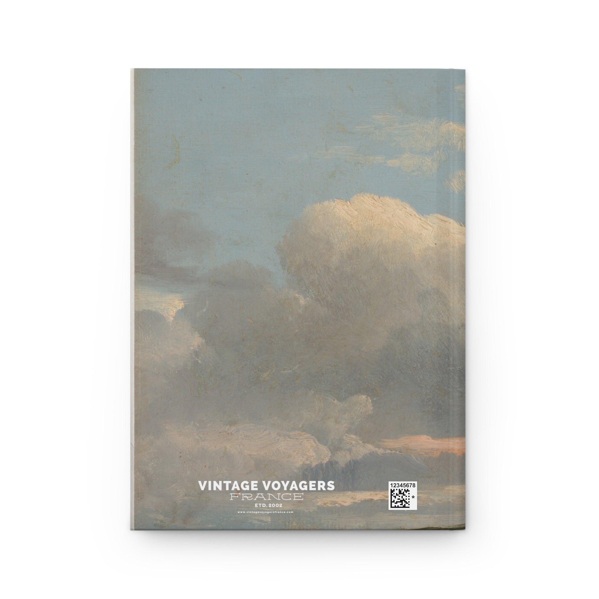 French Cloudscape Hardcover Journal — Matte Sky Art Notebook for Writing & Reflection