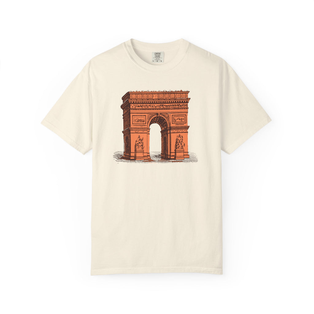 Copper Arc de Triomphe Unisex Garment-Dyed T-shirt