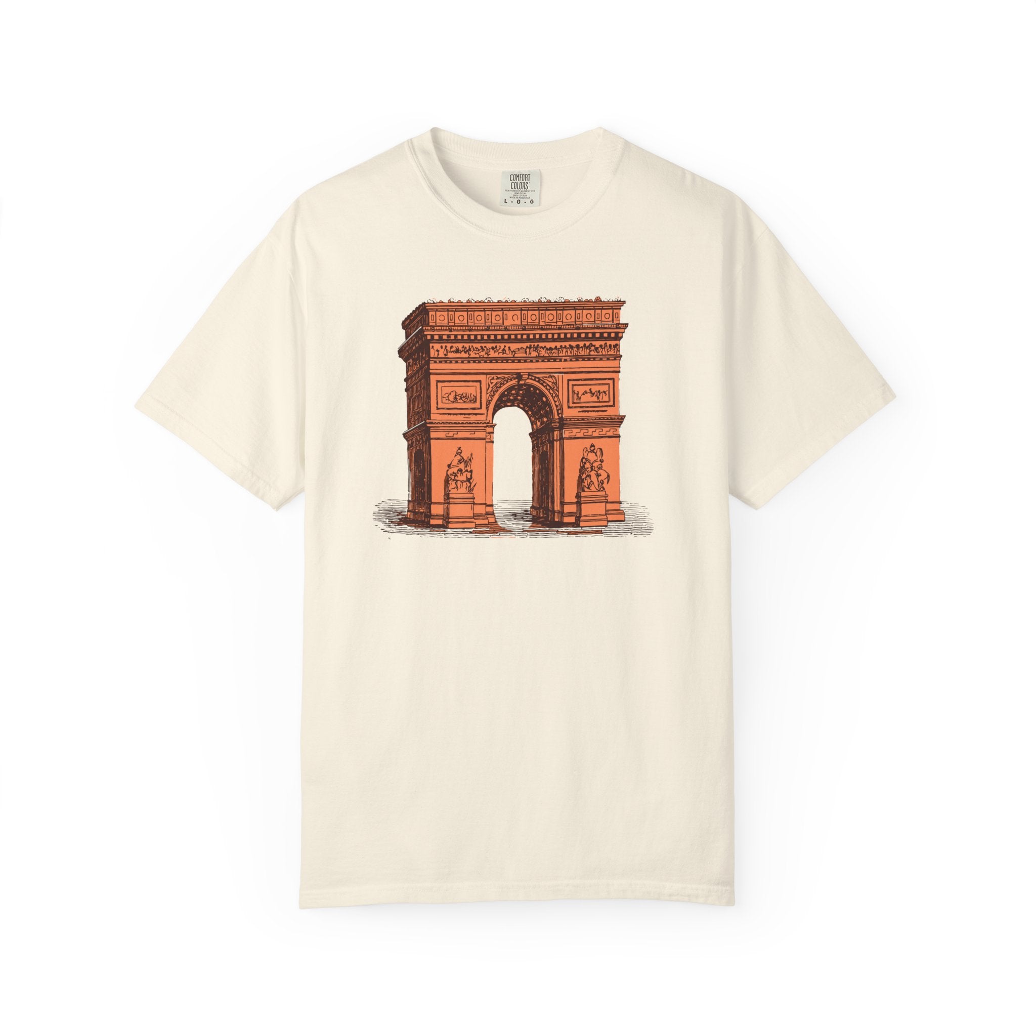 Copper Arc de Triomphe Unisex Garment-Dyed T-shirt