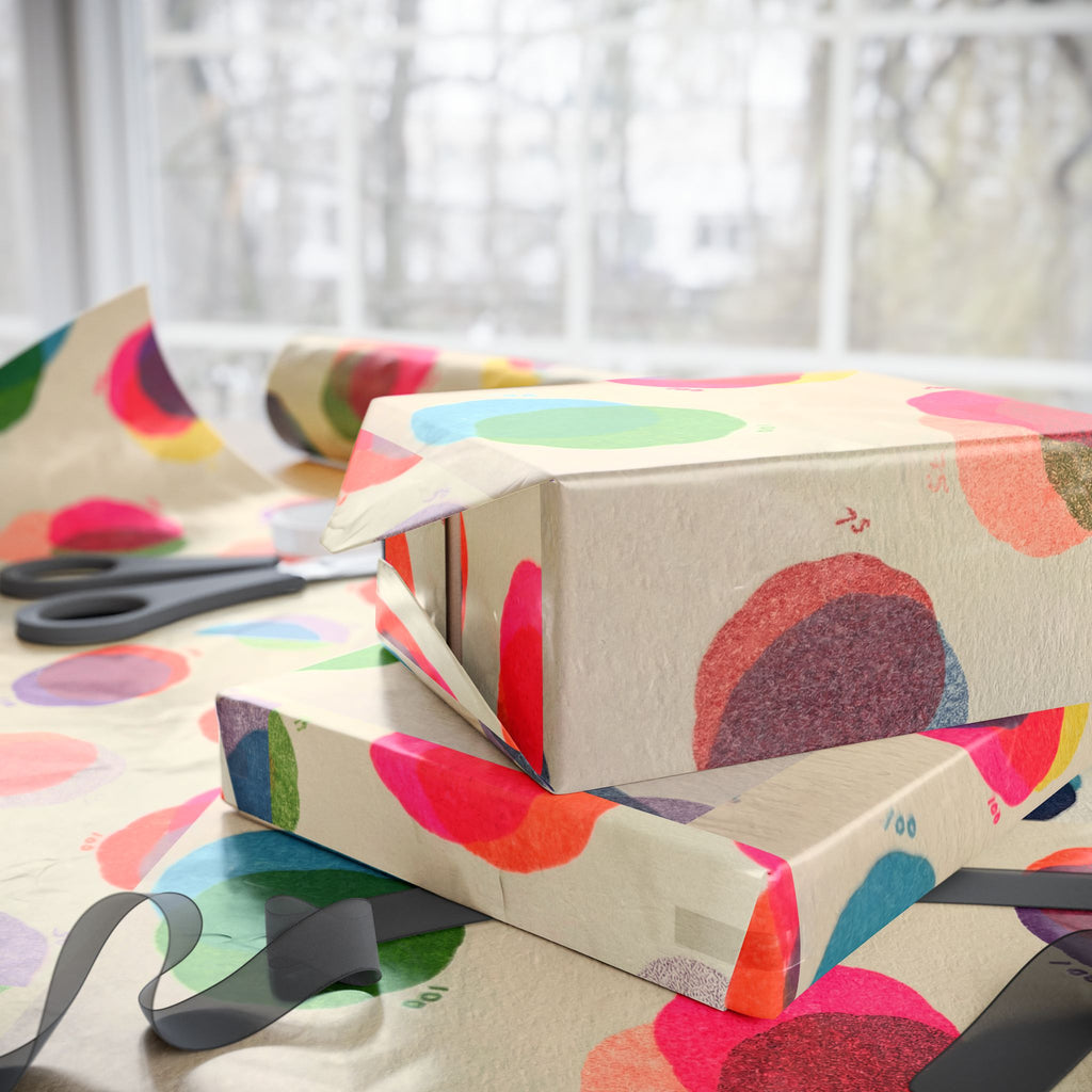 Vintage Color Study Polka Dot Wrap Paper