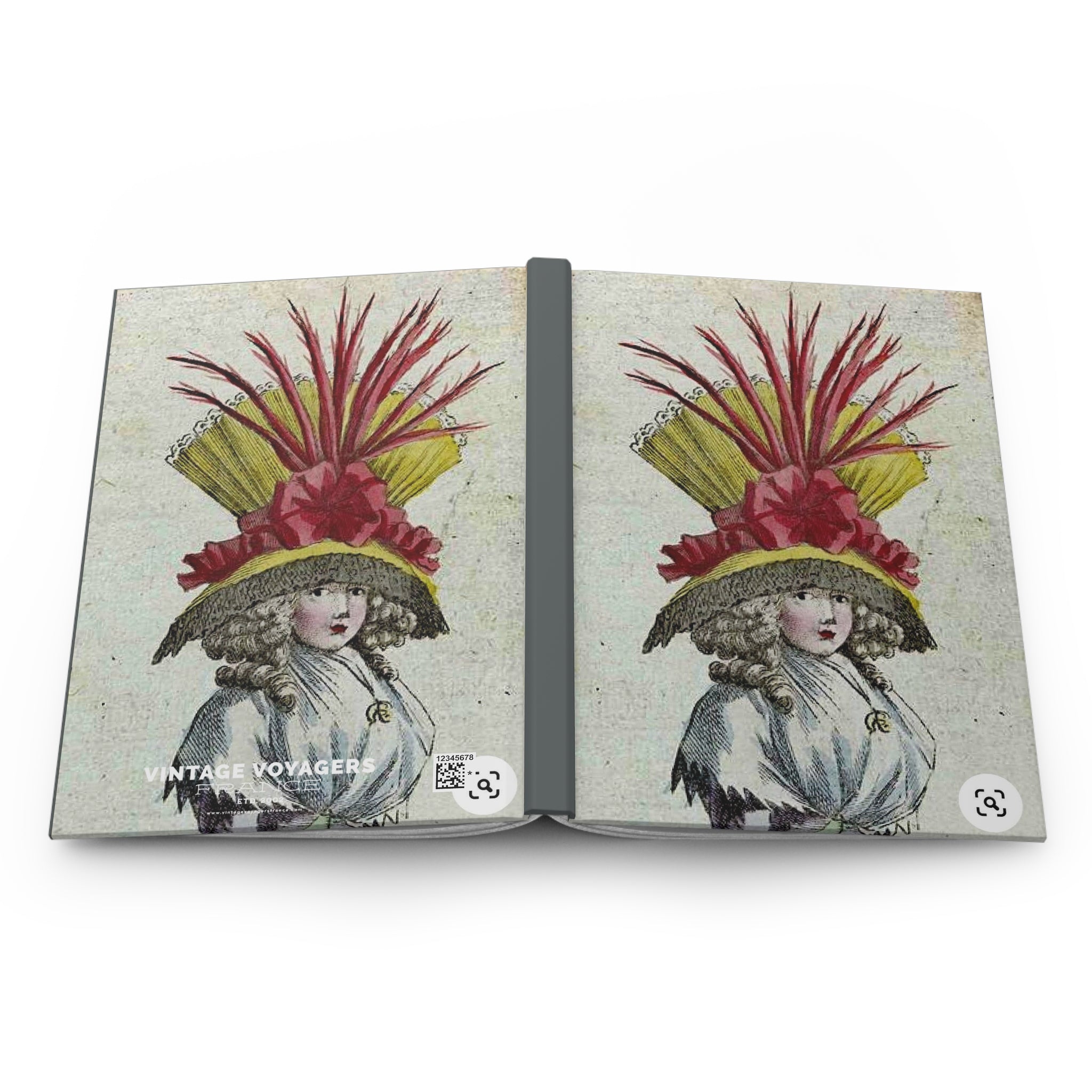 Lady Hardcover Journal – Vintage Fashion Illustration Notebook