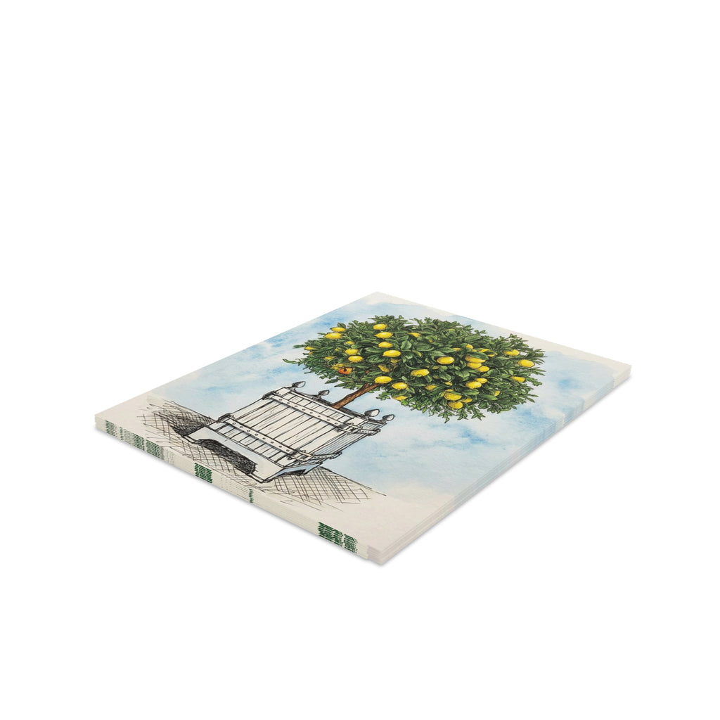 Versailles Lemon Tree Greeting Cards - Set of 8/16/24 Blank Note Cards