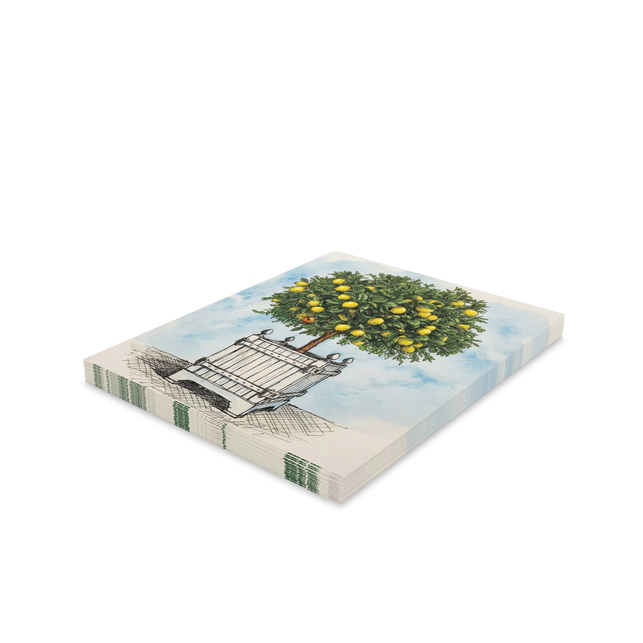 Versailles Lemon Tree Greeting Cards - Set of 8/16/24 Blank Note Cards