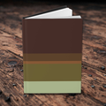 Notebook with horizontal striped design on a black background