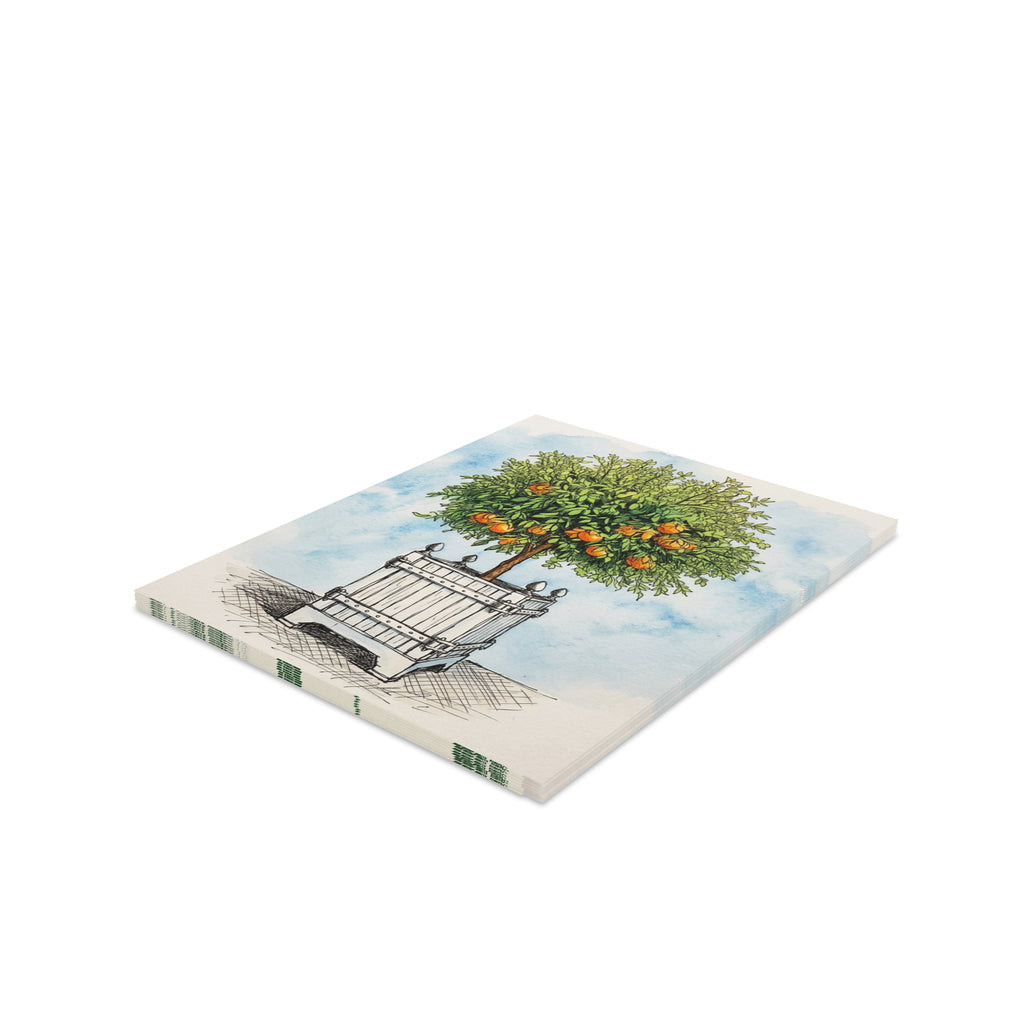 Versailles Orange Tree Greeting Cards - Set of 8/16/24 Blank Note Cards
