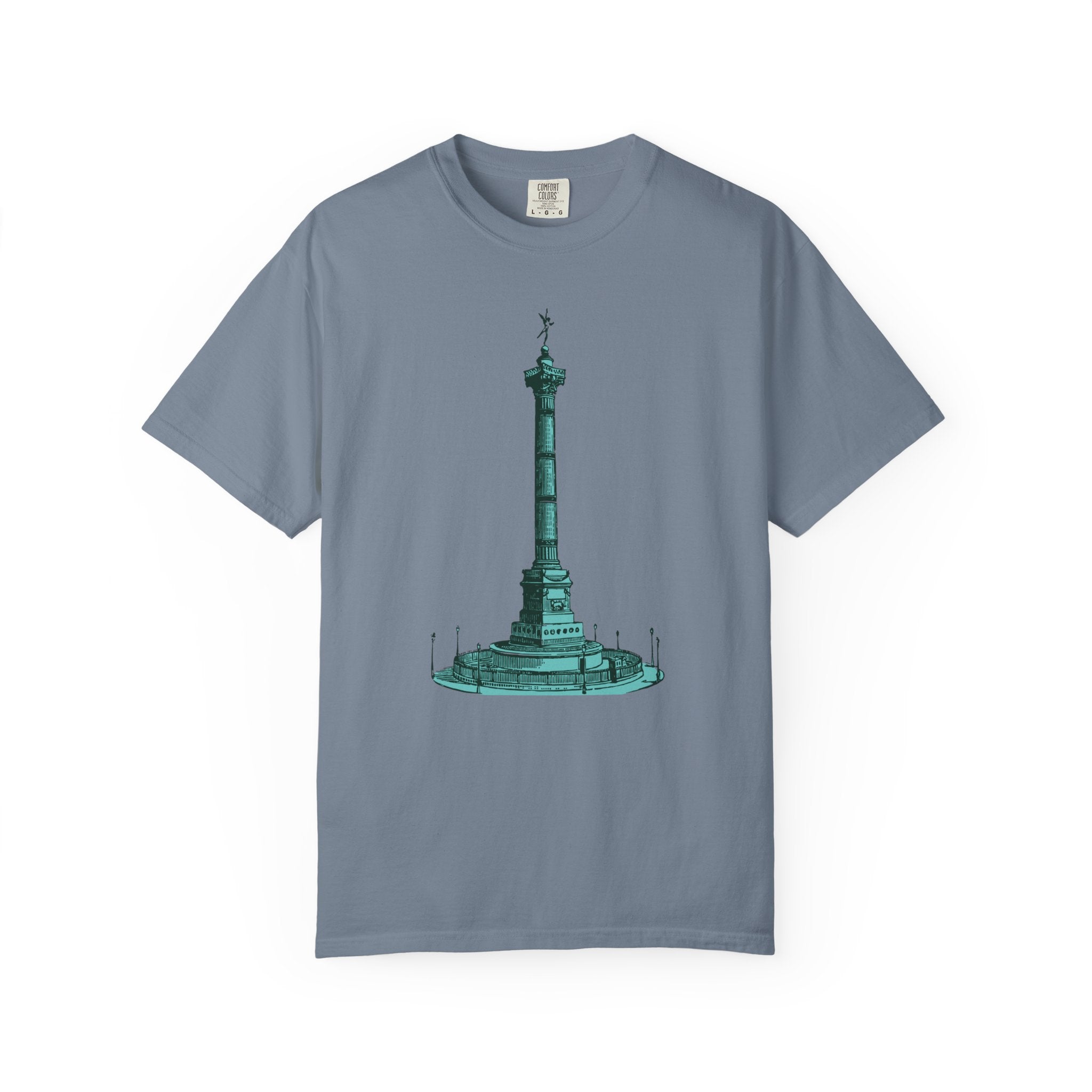 Gray t-shirt with 'Rooted and Loved' design featuring a cross and roots on a white background