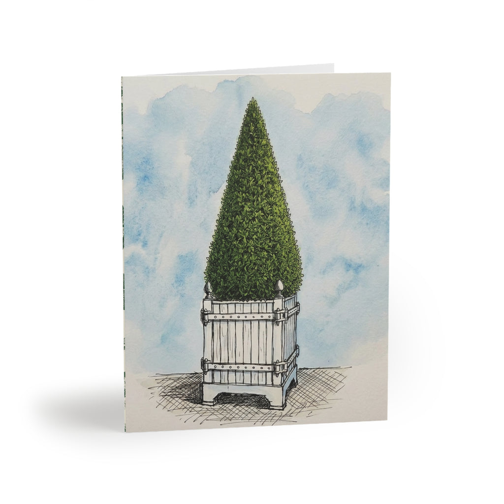 Versailles Topiary Planter Greeting Cards — Blank Note Cards Set (8/16/24)