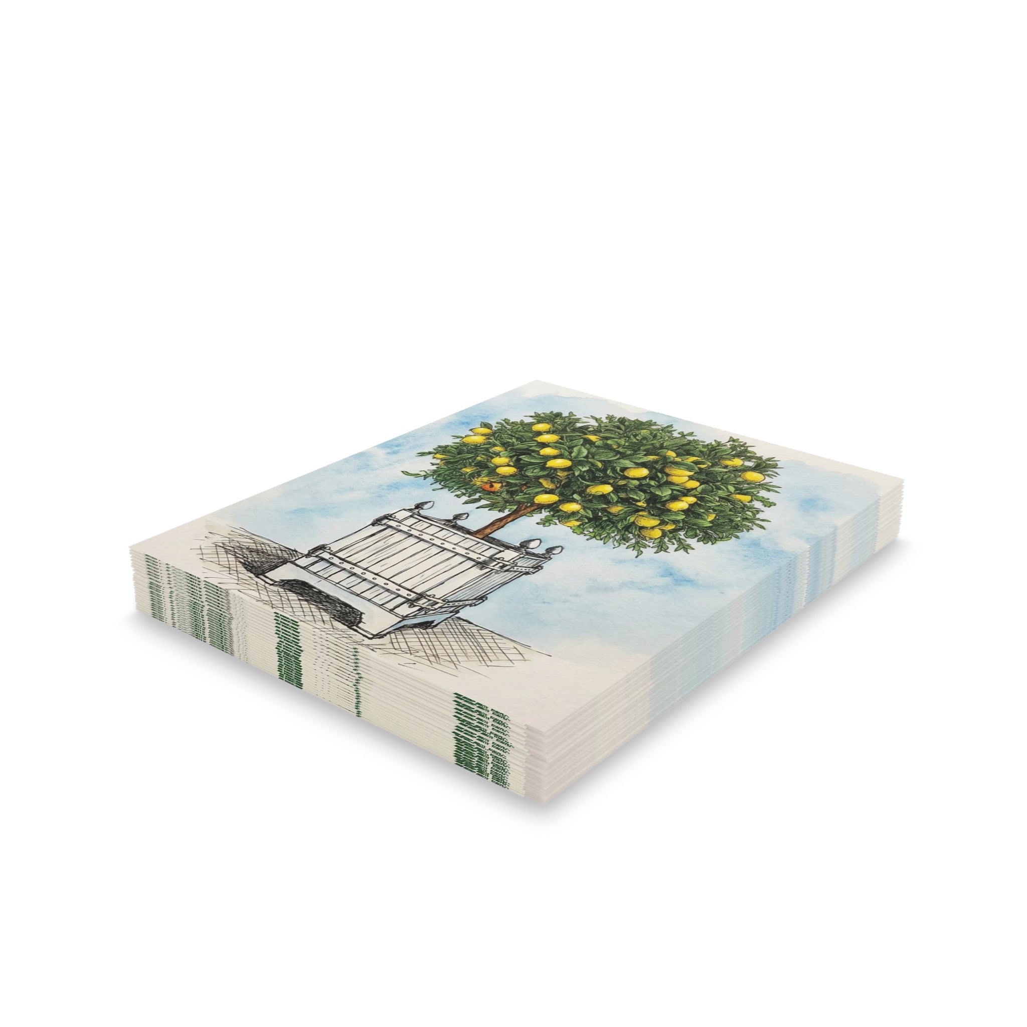 Versailles Lemon Tree Greeting Cards - Set of 8/16/24 Blank Note Cards