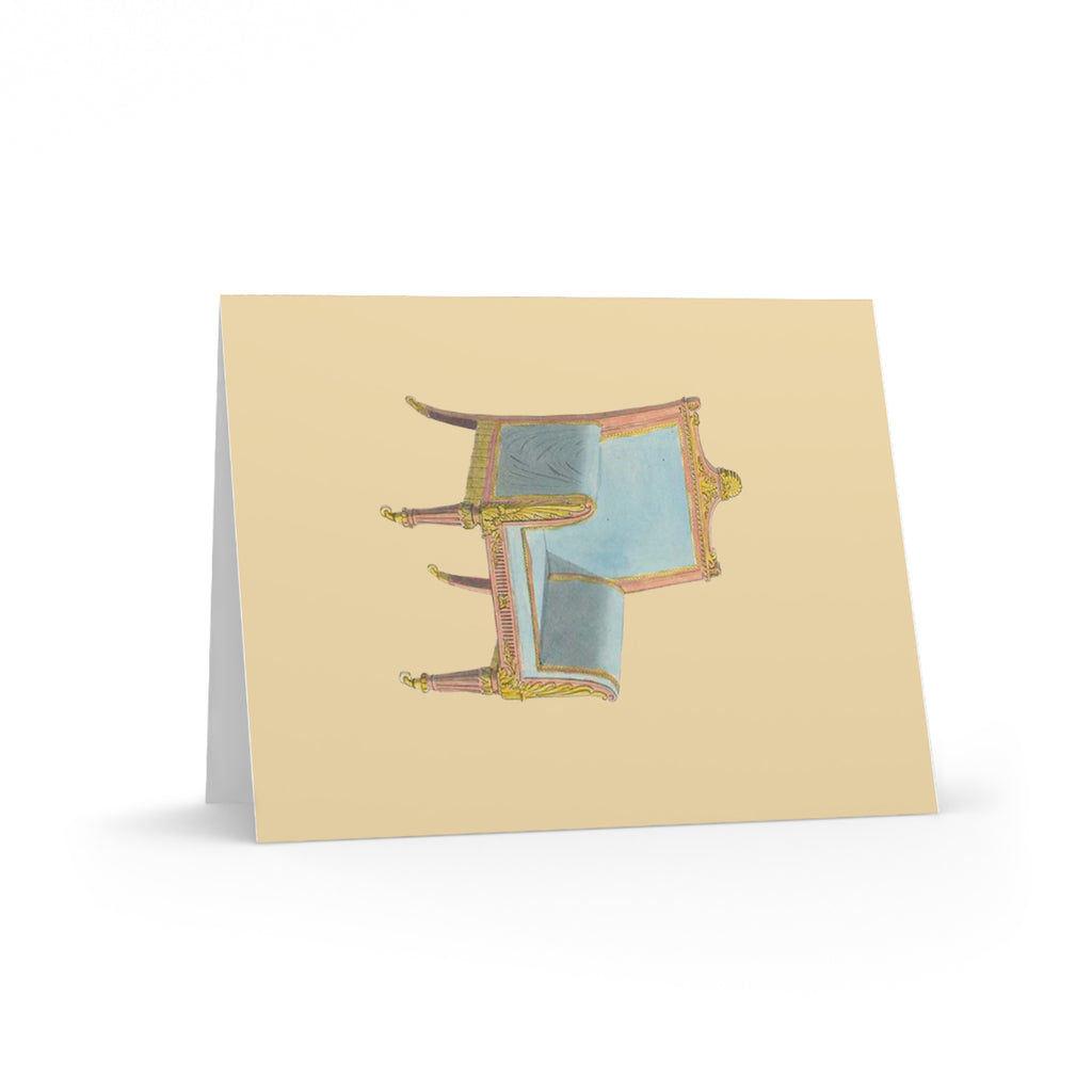 Fête du Thé Armchair Greeting Cards — Pack of 8/16/24 Blank Note Cards