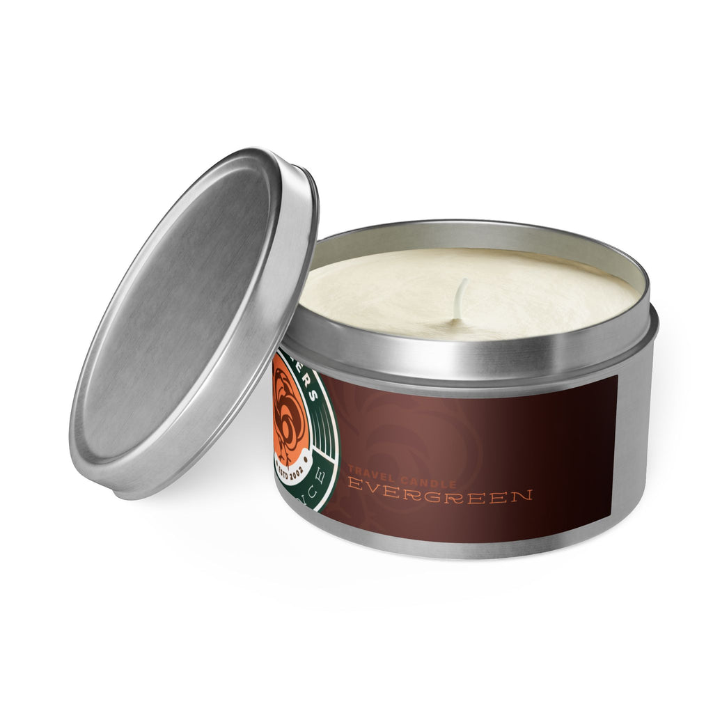 Evergreen Vintage Tin Candle – Woodsy Scented Travel Candle