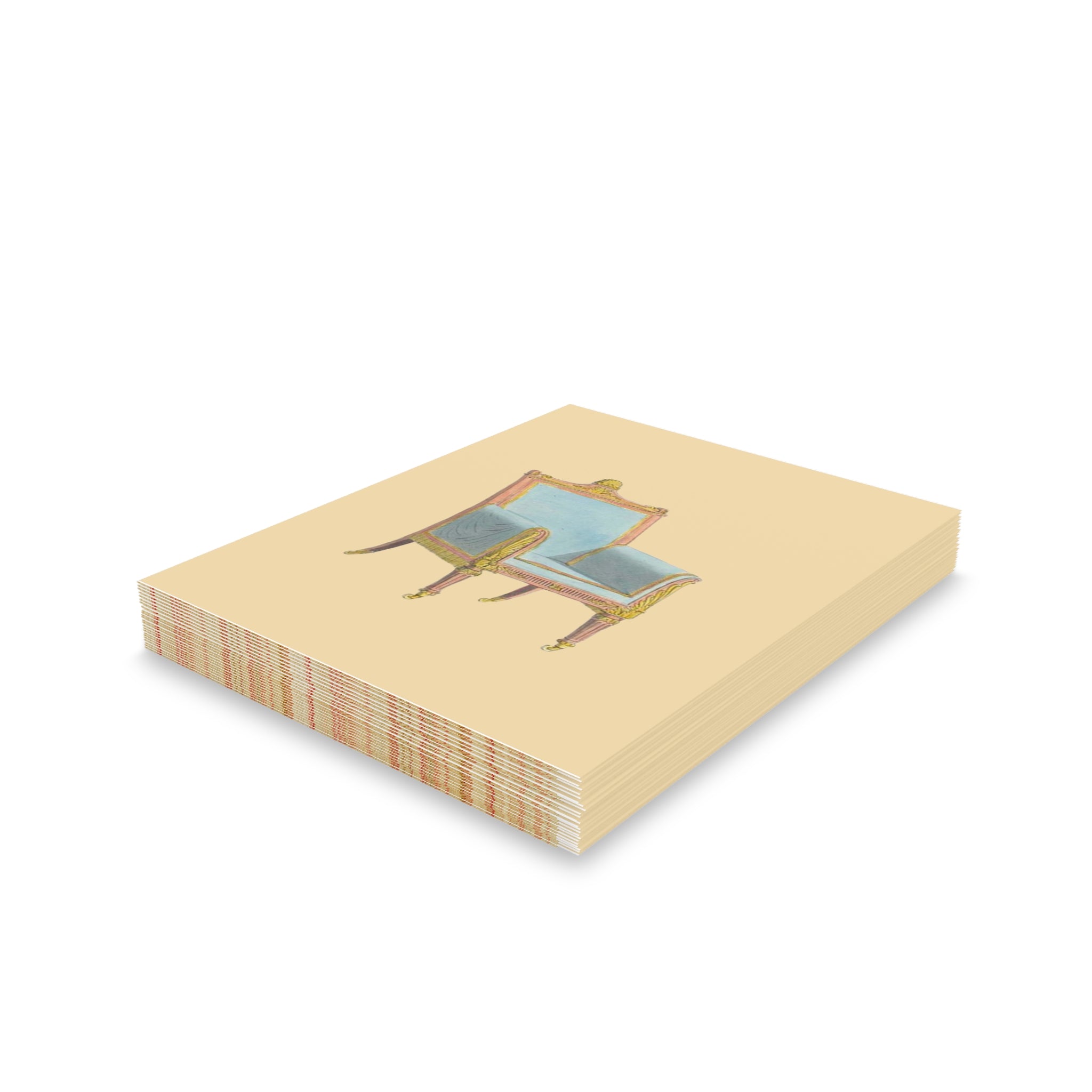 Fête du Thé Armchair Greeting Cards — Pack of 8/16/24 Blank Note Cards