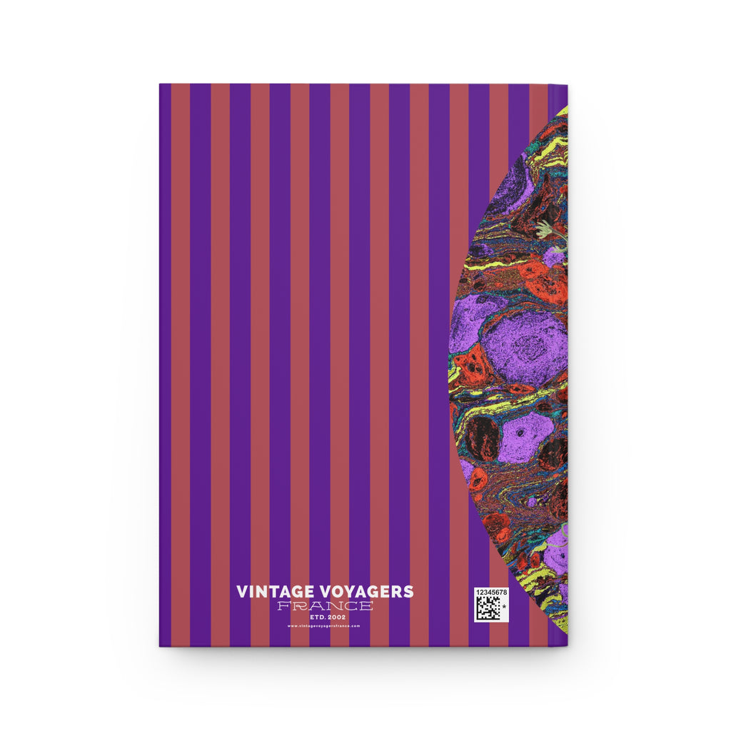 Les Fleurs Aubergine Hardcover Journal — Aubergine Tropical Leaves Notebook