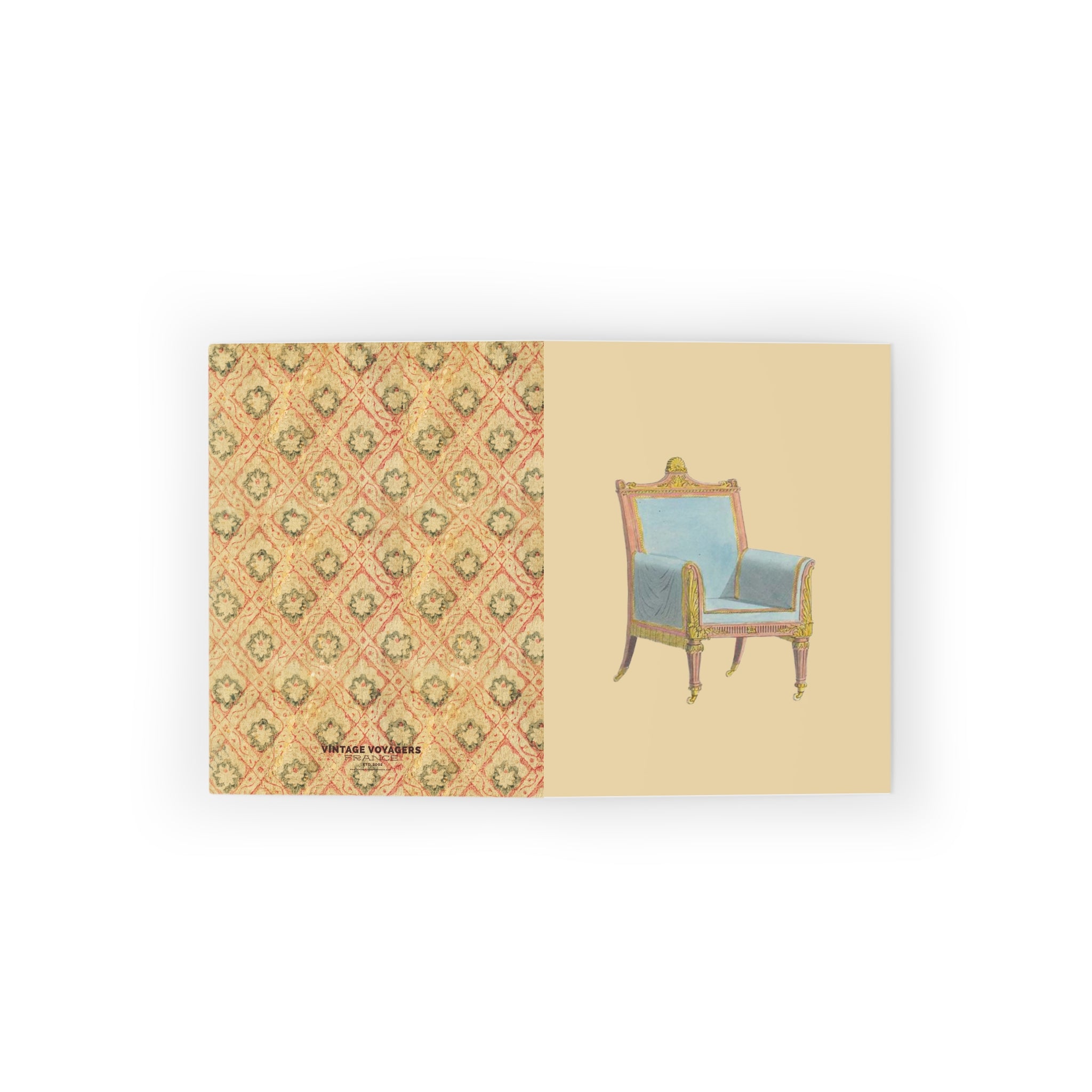 Fête du Thé Armchair Greeting Cards — Pack of 8/16/24 Blank Note Cards