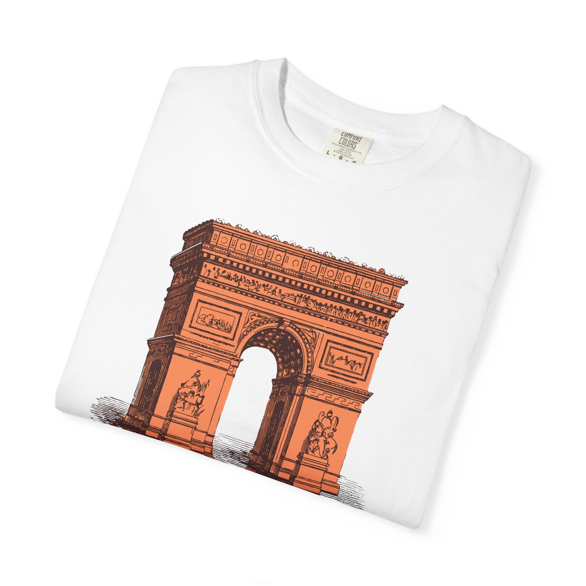 Copper Arc de Triomphe Unisex Garment-Dyed T-shirt