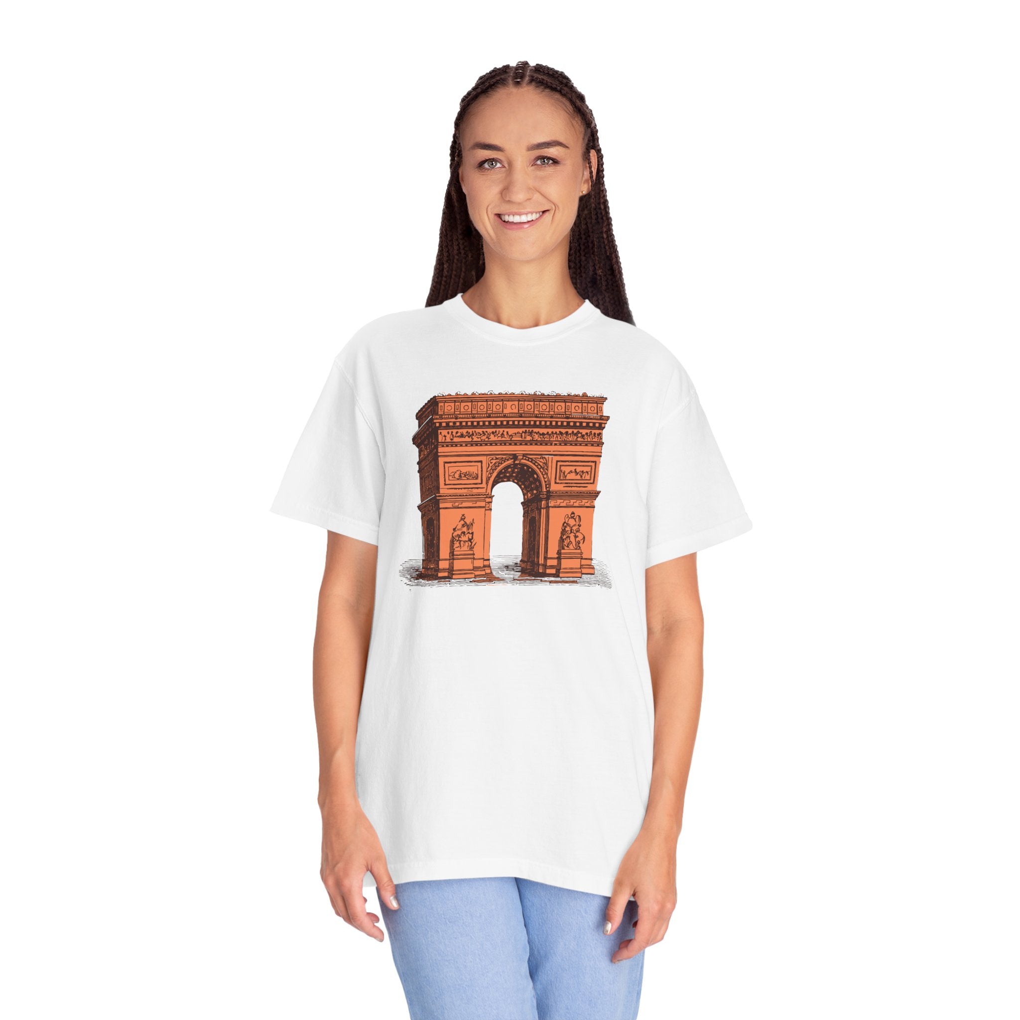 Copper Arc de Triomphe Unisex Garment-Dyed T-shirt
