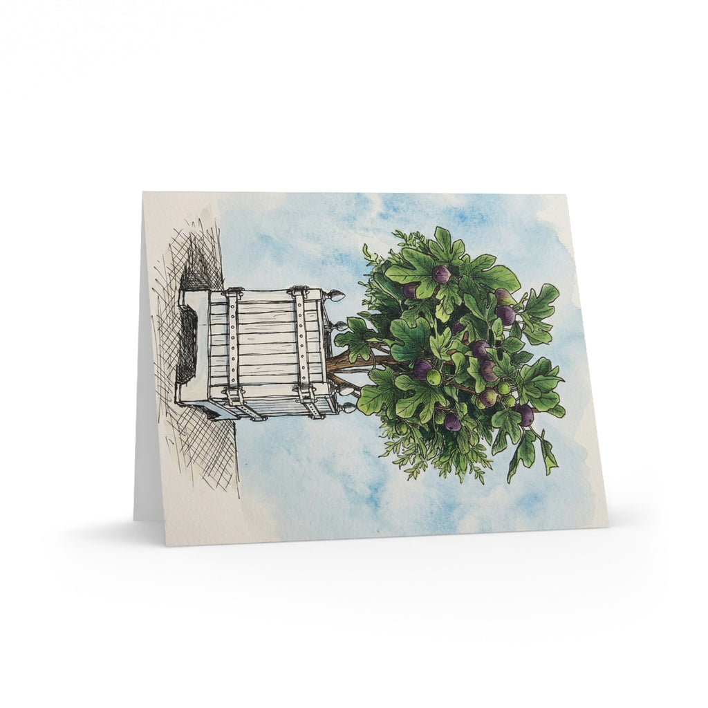 Versailles Fig Tree Greeting Cards - Set of 8/16/24 Blank Note Cards