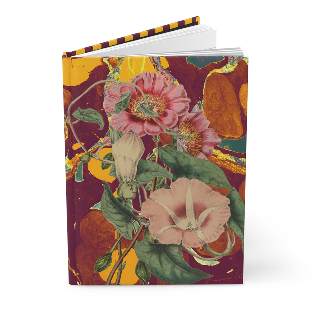 Les Fleurs Marigold Hardcover Journal — Vintage Botanical Notebook