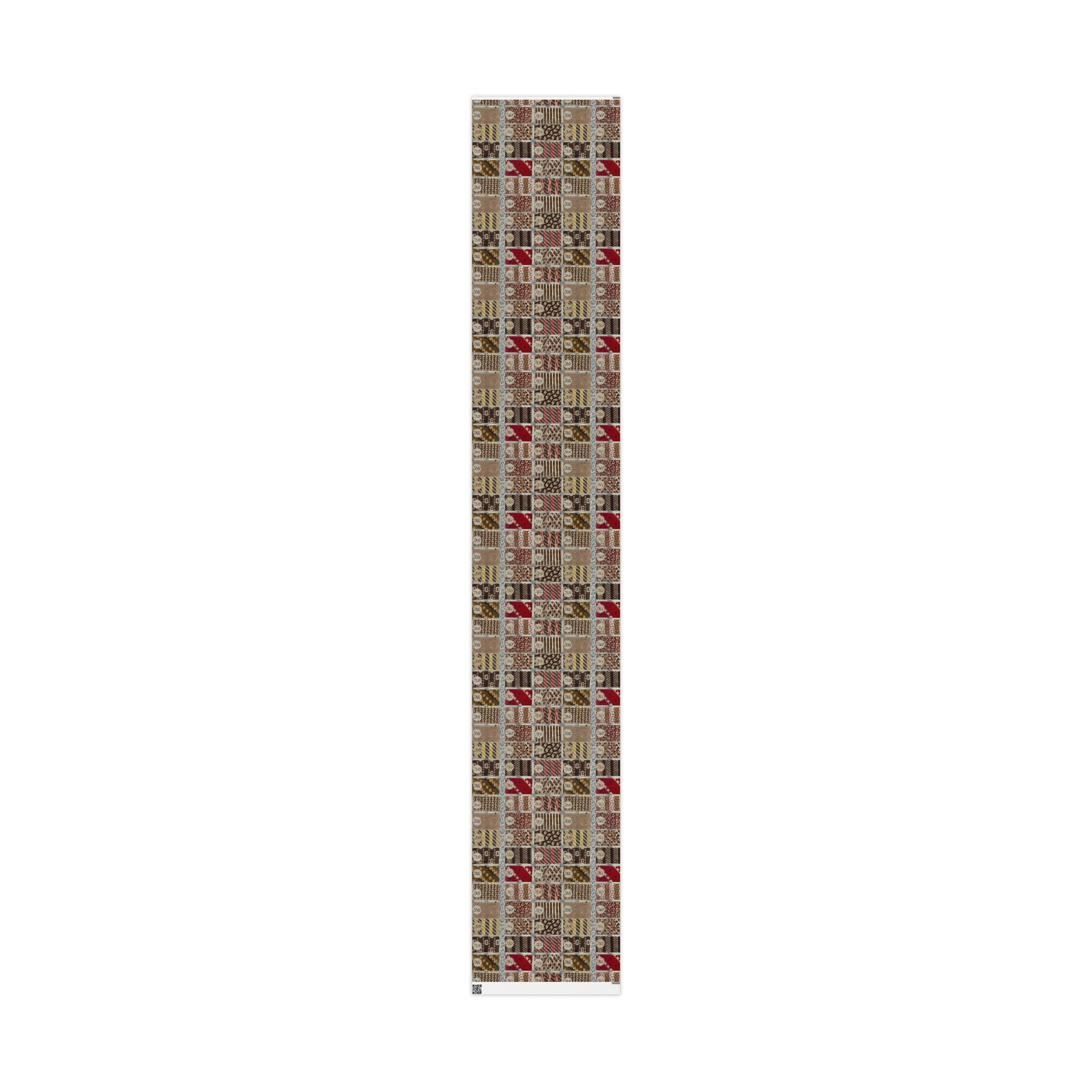 Wrapping Paper Roll — Vintage French Fabric Swatch Holiday Gift Wrap