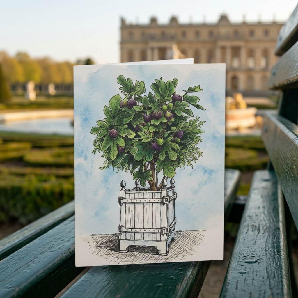 Versailles Fig Tree Greeting Cards - Set of 8/16/24 Blank Note Cards