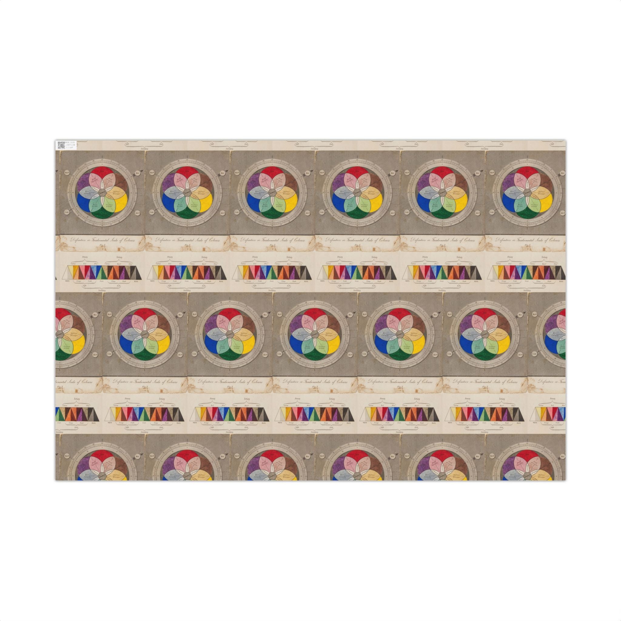 Vintage French Color Wheel Wrapping Paper