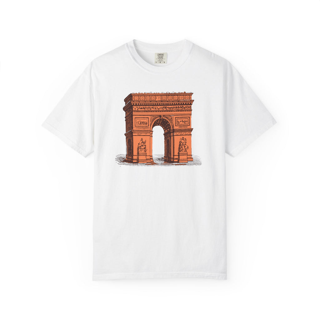Copper Arc de Triomphe Unisex Garment-Dyed T-shirt