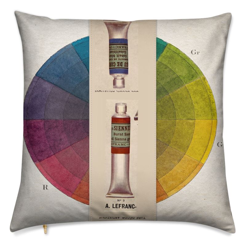 Vintage Color Wheel Pillow