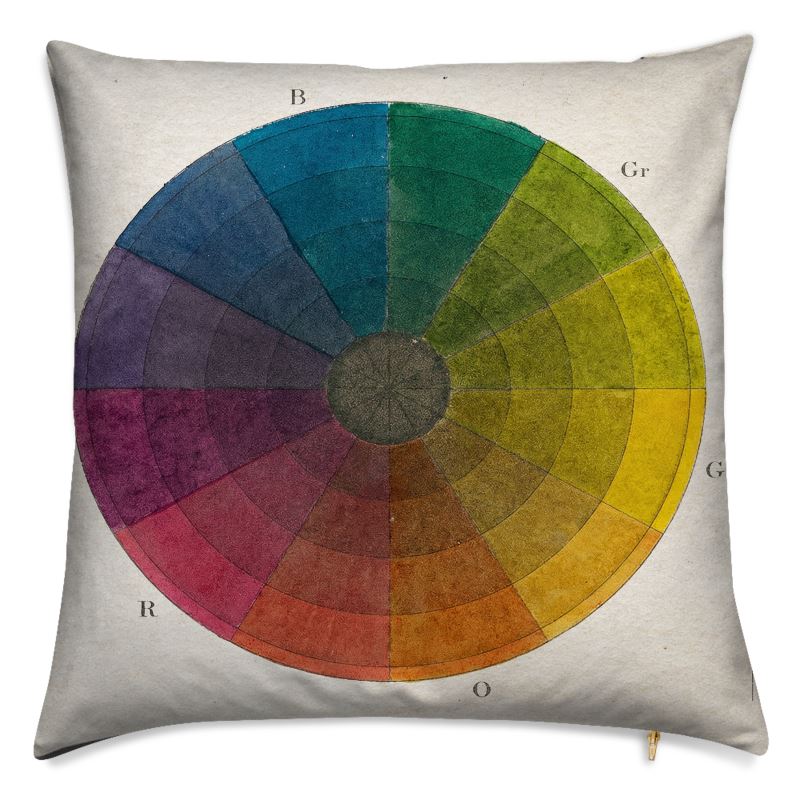 Vintage Color Wheel Pillow
