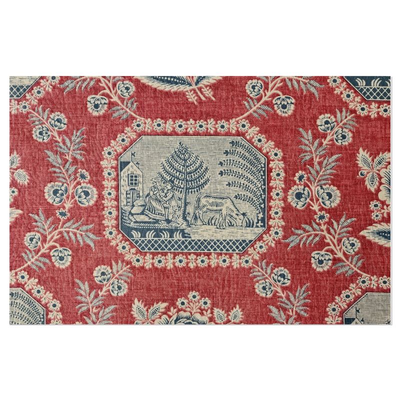 Vintage French Textile Vinyl Placemats