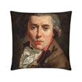 Pillow with a portrait of a man from the 18th century on a white background