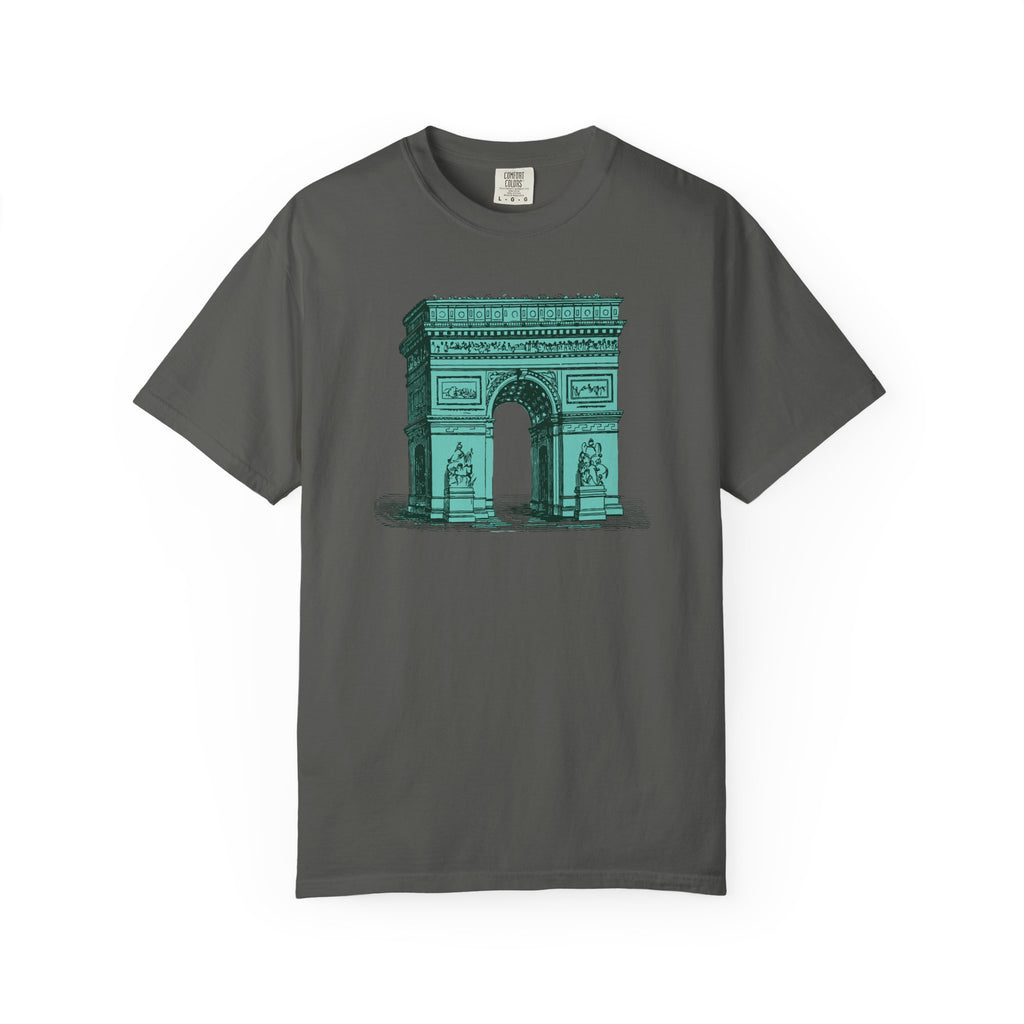 Green Arc de Triomphe Unisex Garment-Dyed T-shirt