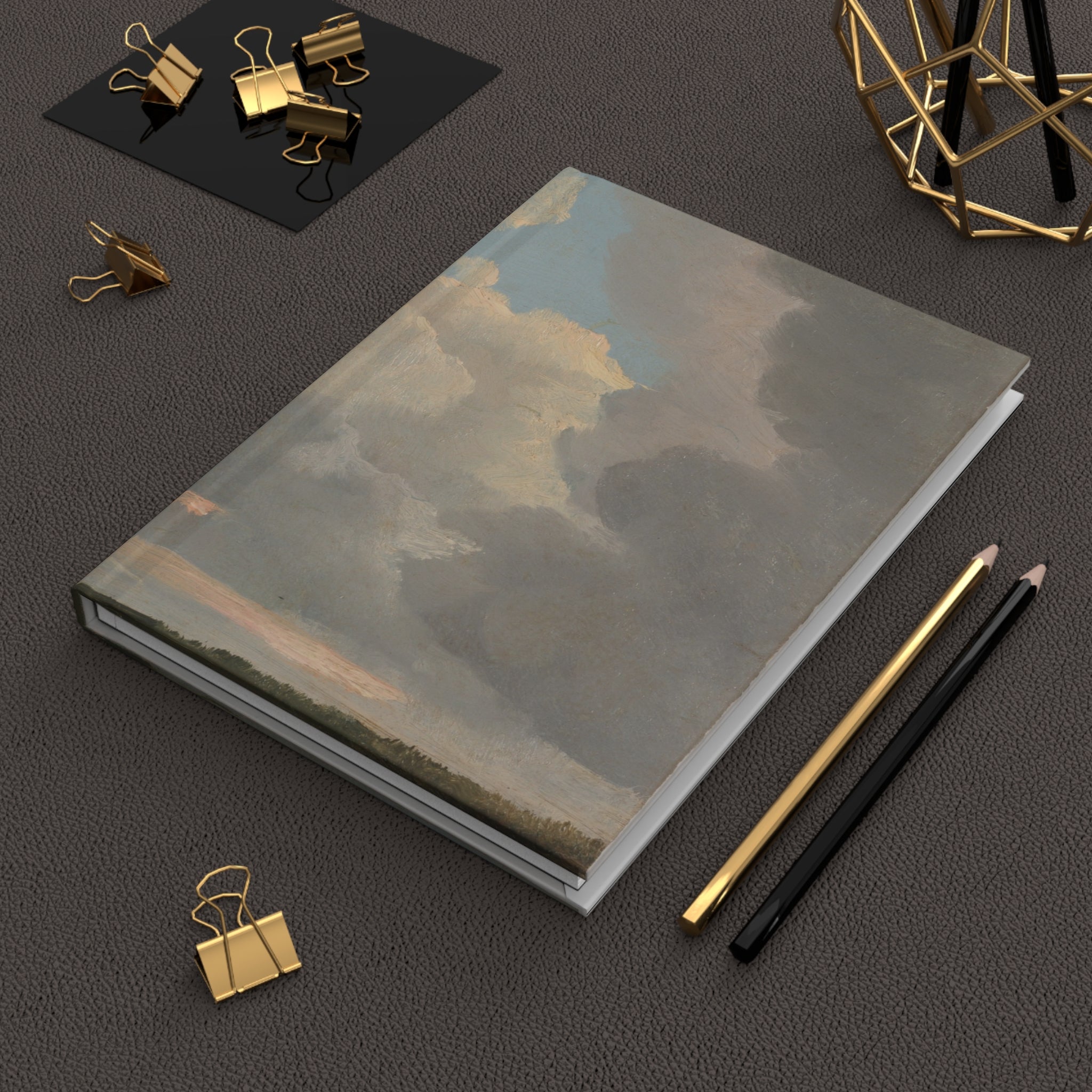 French Cloudscape Hardcover Journal — Matte Sky Art Notebook for Writing & Reflection