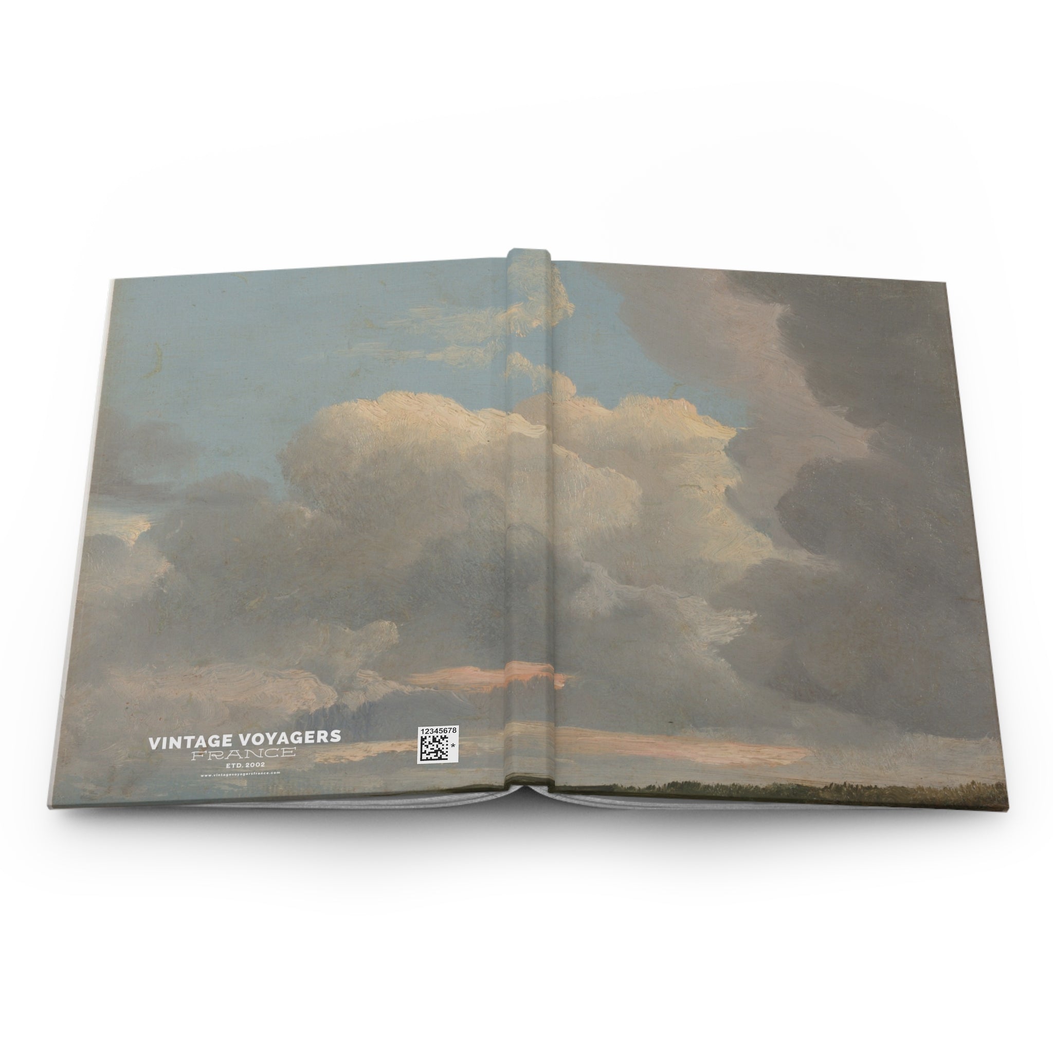 French Cloudscape Hardcover Journal — Matte Sky Art Notebook for Writing & Reflection