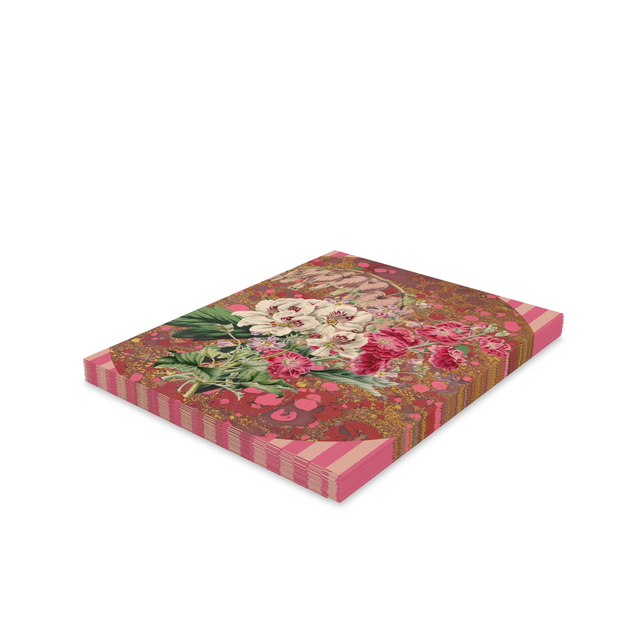 Floral patterned box on a white background