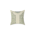 Garden in the French Style Square Pillow — Vintage Green Jardin Motif