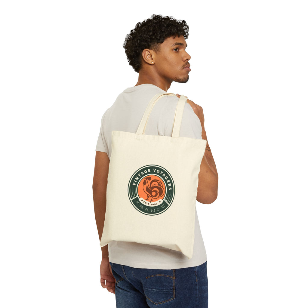 Vintage Voyager Canvas Tote Bag — Cotton Shopper