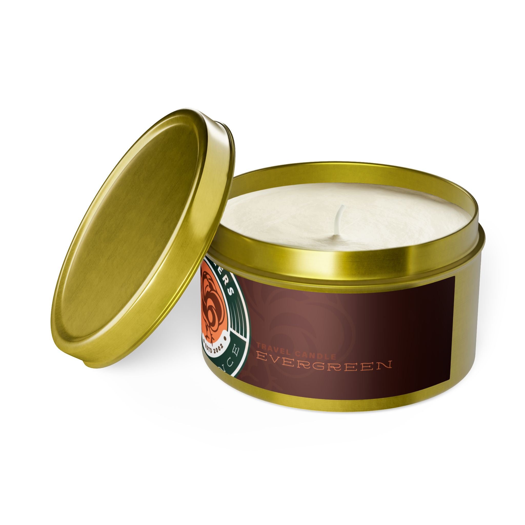 Evergreen Vintage Tin Candle – Woodsy Scented Travel Candle