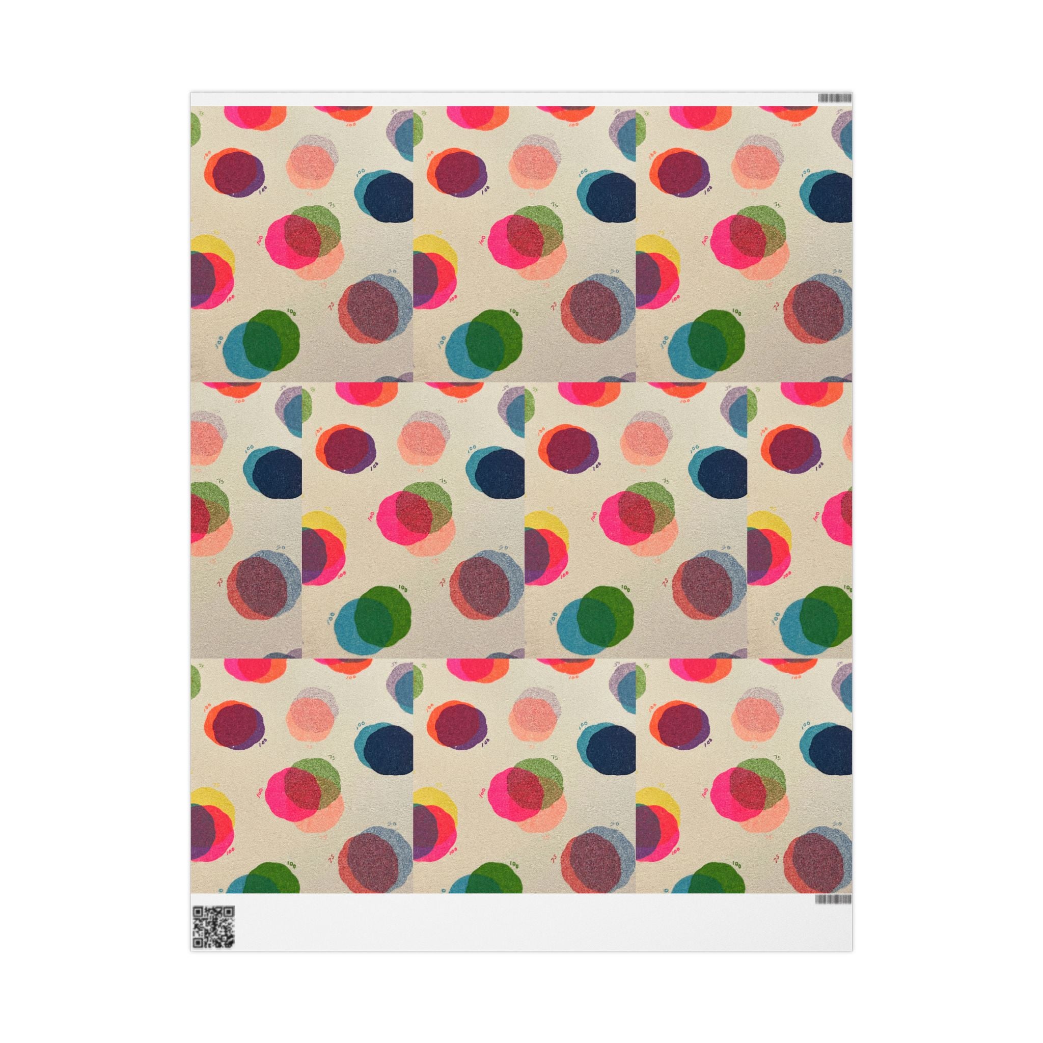 Vintage Color Study Polka Dot Wrap Paper