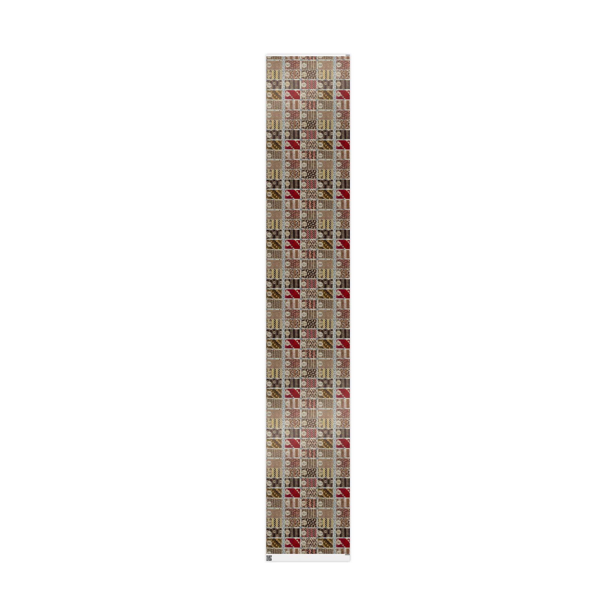 Wrapping Paper Roll — Vintage French Fabric Swatch Holiday Gift Wrap