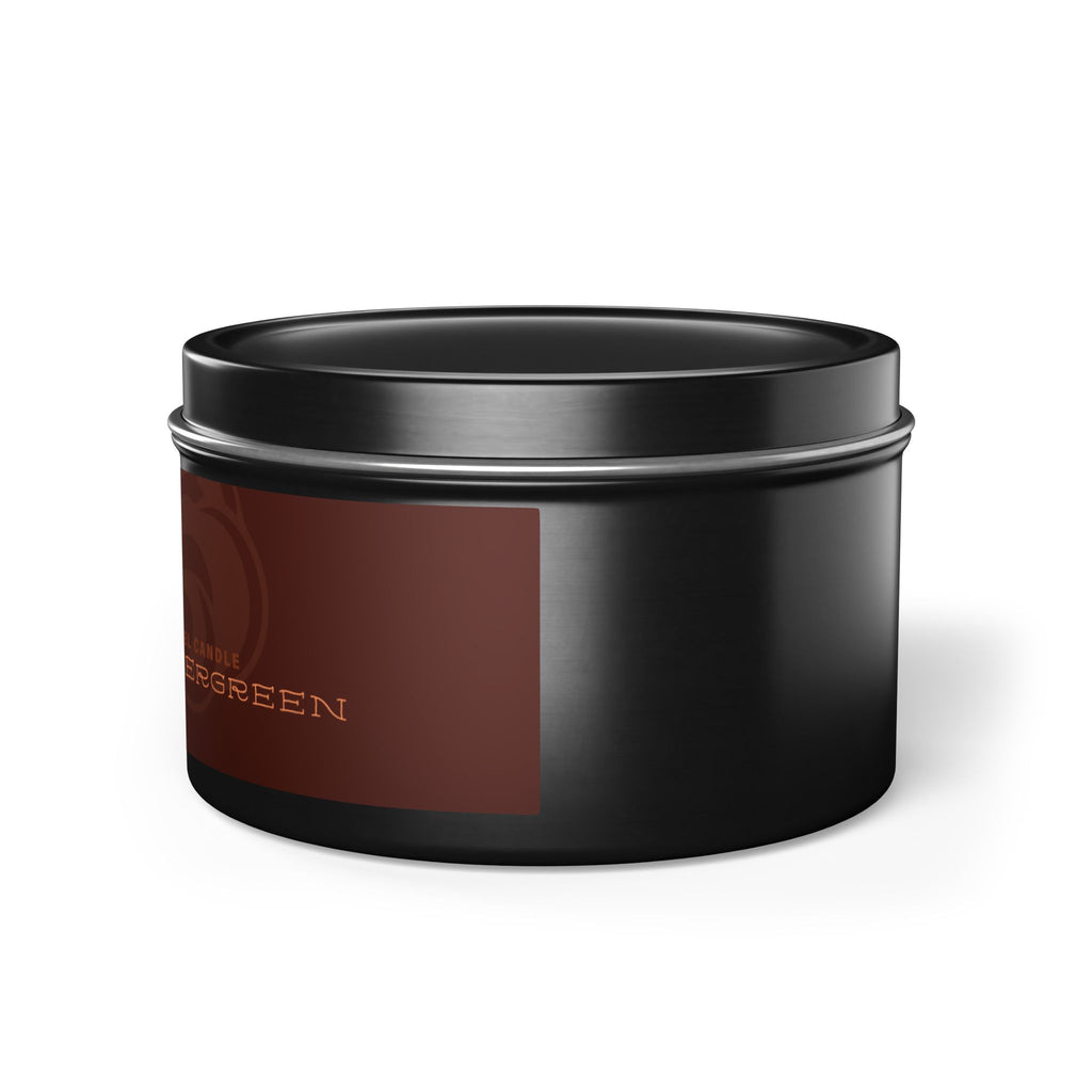 Evergreen Vintage Tin Candle – Woodsy Scented Travel Candle