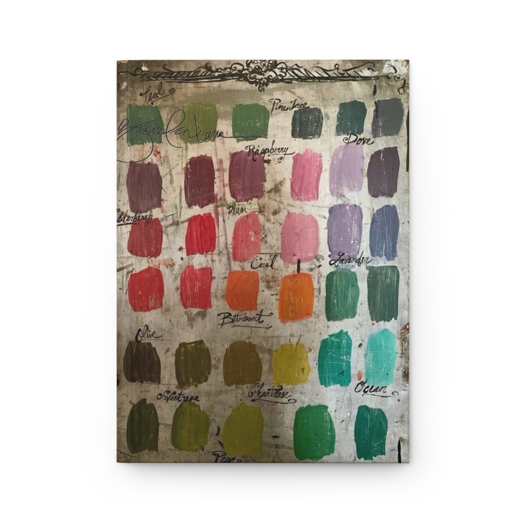 Artist Paint Swatch Hardcover Journal — Matte Color Palette Notebook